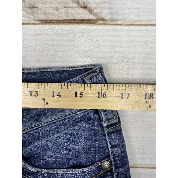 Silver Jeans Womens 30 Aiko Distressed Stretch Denim Medium Wash Boot Cut - Picture 8 of 11